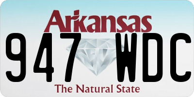 AR license plate 947WDC