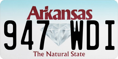 AR license plate 947WDI