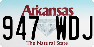 AR license plate 947WDJ