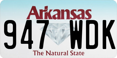 AR license plate 947WDK