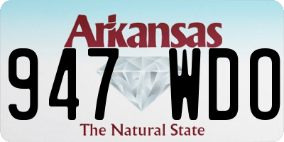 AR license plate 947WDO