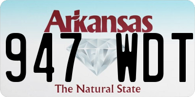 AR license plate 947WDT