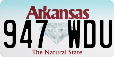 AR license plate 947WDU