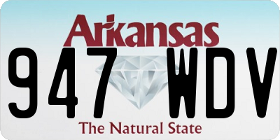 AR license plate 947WDV