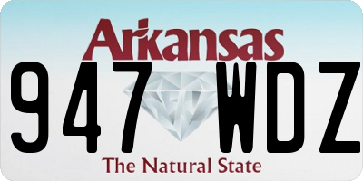 AR license plate 947WDZ