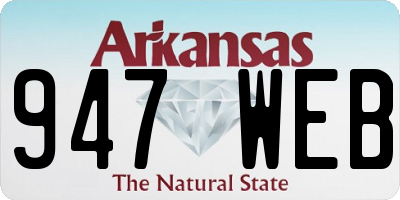 AR license plate 947WEB