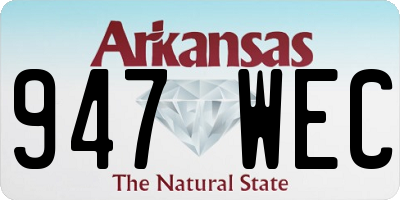 AR license plate 947WEC