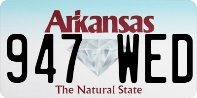AR license plate 947WED