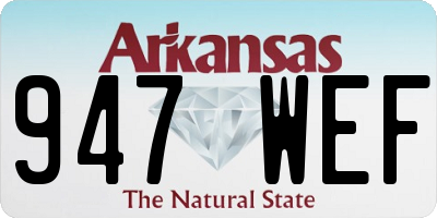 AR license plate 947WEF