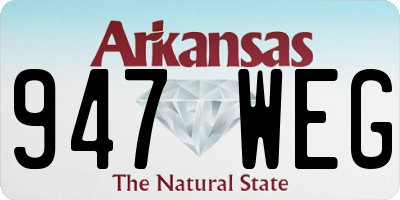 AR license plate 947WEG