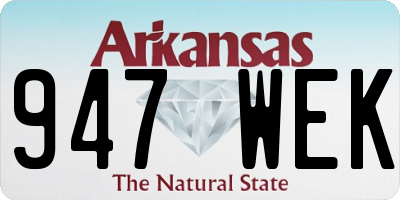 AR license plate 947WEK