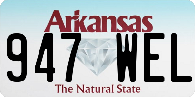 AR license plate 947WEL