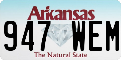 AR license plate 947WEM