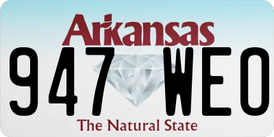 AR license plate 947WEO