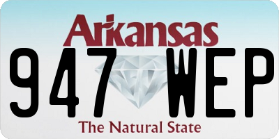 AR license plate 947WEP