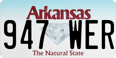 AR license plate 947WER