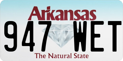 AR license plate 947WET