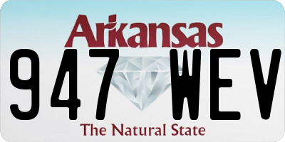AR license plate 947WEV