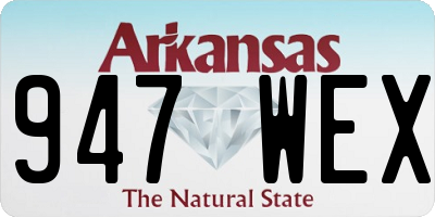 AR license plate 947WEX