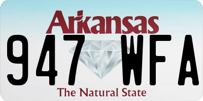 AR license plate 947WFA