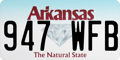 AR license plate 947WFB