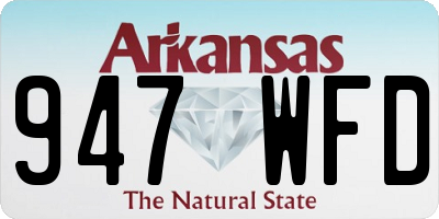 AR license plate 947WFD