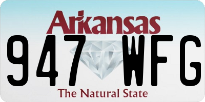AR license plate 947WFG