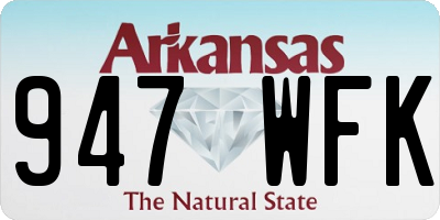 AR license plate 947WFK
