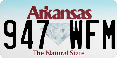 AR license plate 947WFM