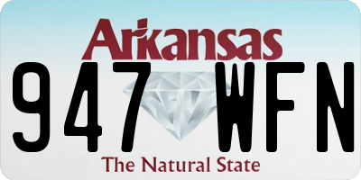 AR license plate 947WFN