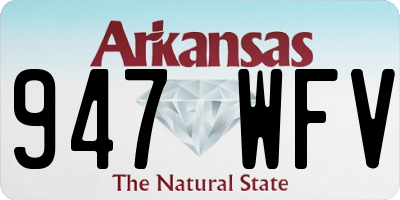 AR license plate 947WFV
