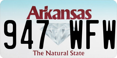 AR license plate 947WFW