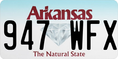 AR license plate 947WFX