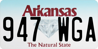AR license plate 947WGA