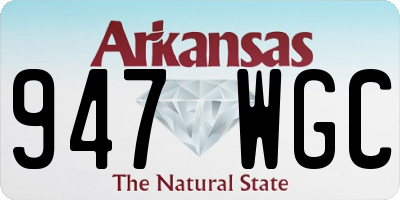 AR license plate 947WGC
