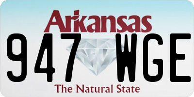 AR license plate 947WGE