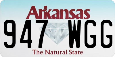 AR license plate 947WGG