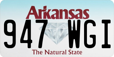 AR license plate 947WGI