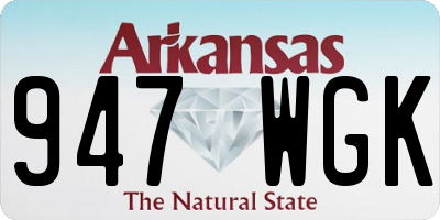 AR license plate 947WGK