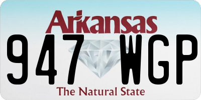 AR license plate 947WGP
