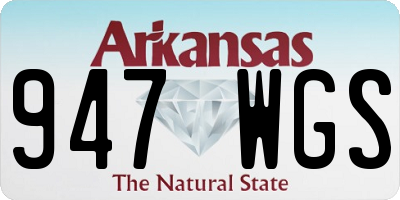 AR license plate 947WGS