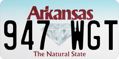 AR license plate 947WGT