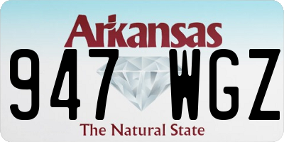 AR license plate 947WGZ