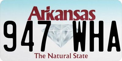 AR license plate 947WHA