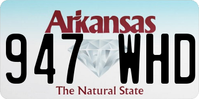 AR license plate 947WHD