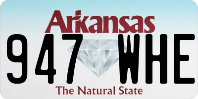 AR license plate 947WHE