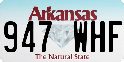 AR license plate 947WHF