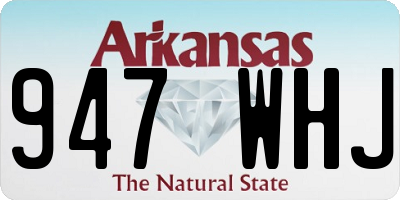 AR license plate 947WHJ