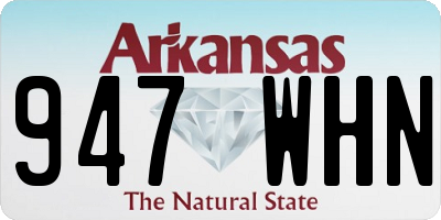 AR license plate 947WHN