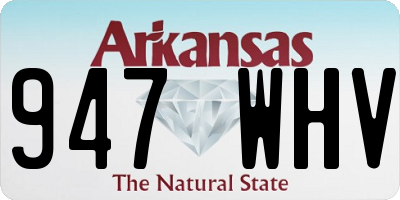 AR license plate 947WHV